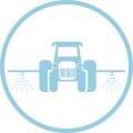 Reduce sprayer speed to 12km/h or less